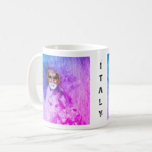 Venetian Masks, Carnival, vintage Art - Italy Coffee Mug