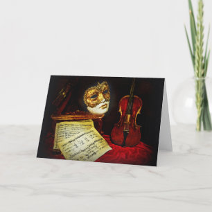 Venetian Masks collection - Musical night Card