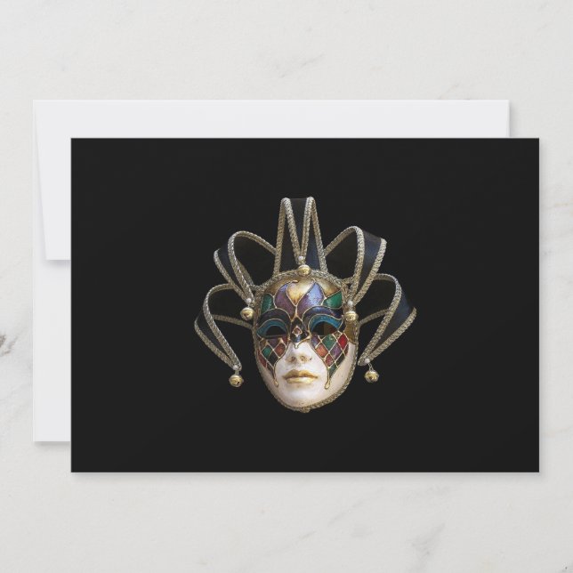 Venetian Masks Invitation (Front)