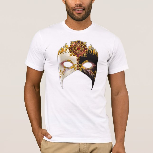 Venetian Masque: Ruby Jewel Men's T-Shirt (Front)