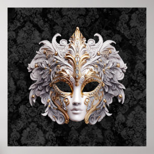 Venetian, Masquerade Carnival Mask Poster
