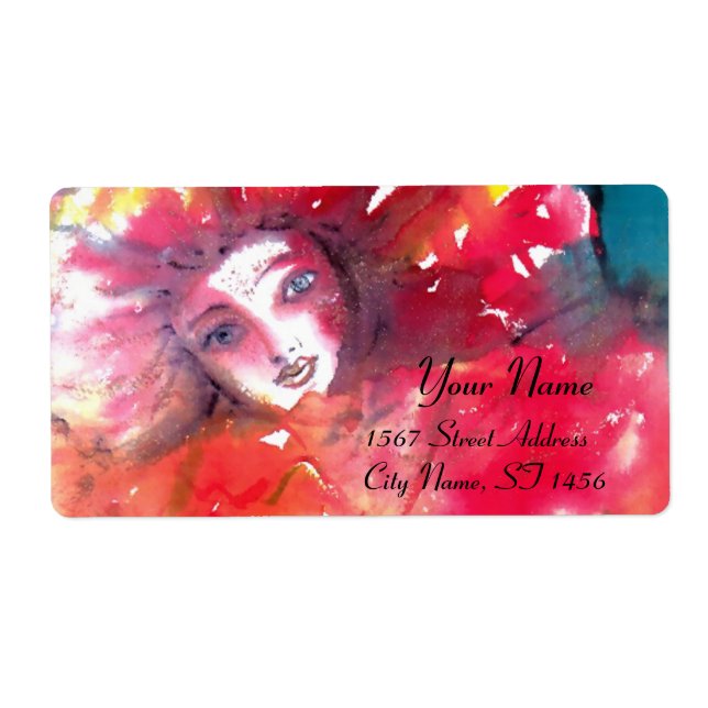 VENETIAN MASQUERADE FACES - MASK IN RED (Front)