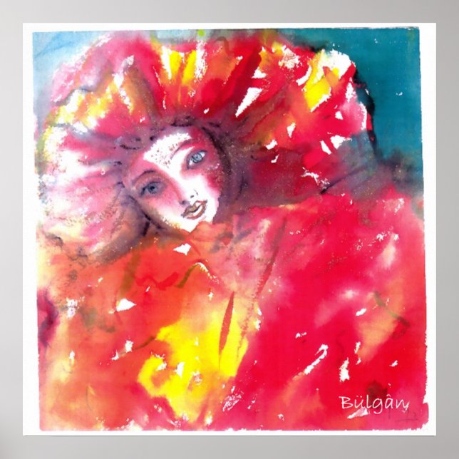 VENETIAN MASQUERADE FACES - MASK IN RED POSTER (Front)