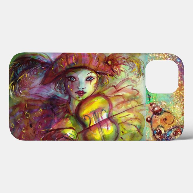 VENETIAN MASQUERADE / HARLEQUIN PLAYING VIOLIN Case-Mate iPhone CASE (Back (Horizontal))