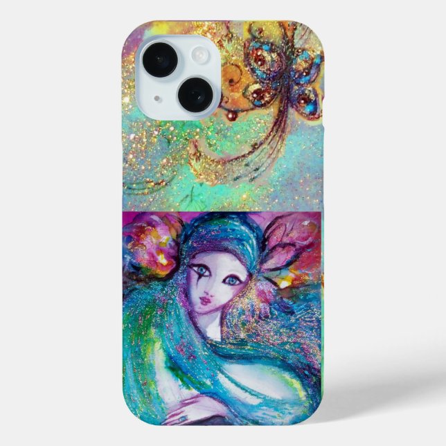 VENETIAN MASQUERADE /MASK IN BLUE Case-Mate iPhone CASE (Back)