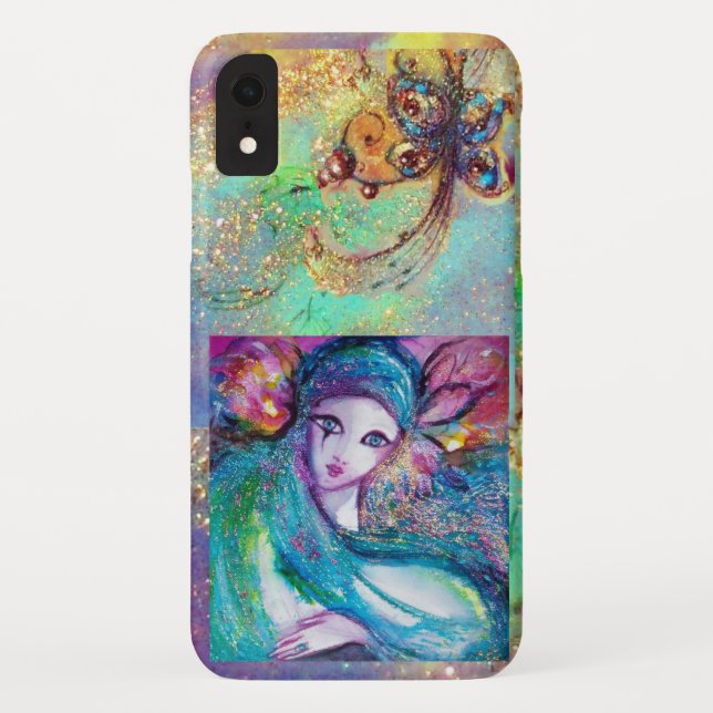 VENETIAN MASQUERADE /MASK IN BLUE Case-Mate iPhone CASE (Back)
