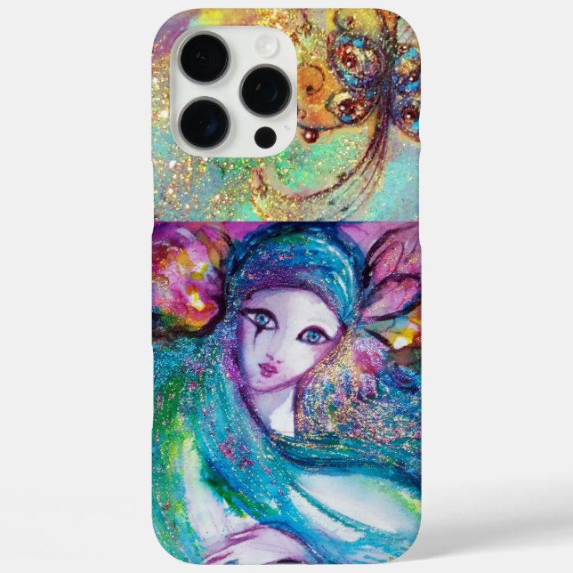 VENETIAN MASQUERADE /MASK IN BLUE Case-Mate iPhone CASE (Back)