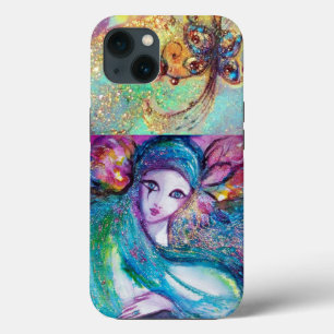 VENETIAN MASQUERADE /MASK IN BLUE iPhone 13 CASE