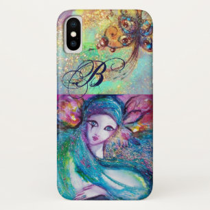 VENETIAN MASQUERADE /MASK IN BLUE MONOGRAM iPhone X CASE