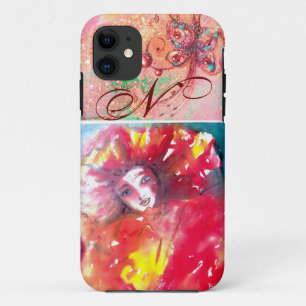 VENETIAN MASQUERADE - MASK IN RED MONOGRAM iPhone 11 CASE