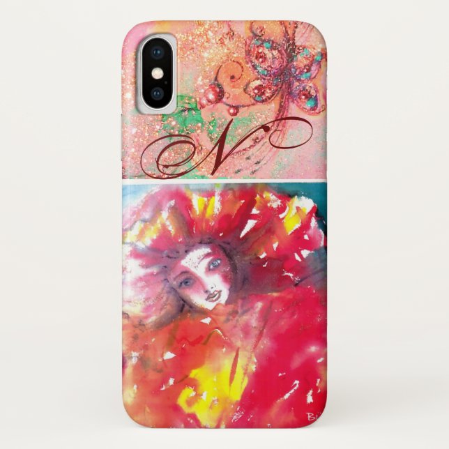 VENETIAN MASQUERADE - MASK IN RED MONOGRAM Case-Mate iPhone CASE (Back)