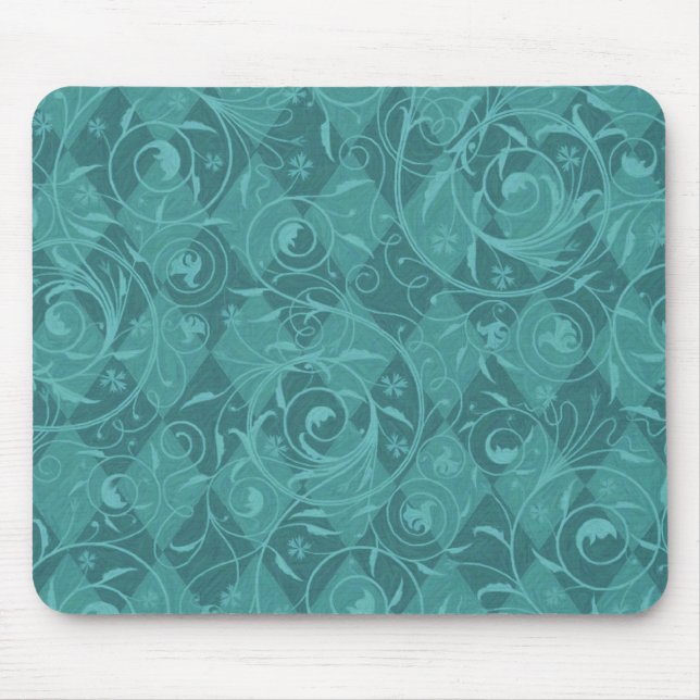 Venetian Medley, Teal Mouse Pad (Front)