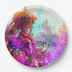 Venetian Mirage Paper Plate