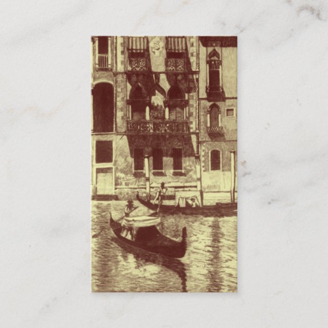 Venetian Monotone in Shades of Brown & Cream Business Card (Front)
