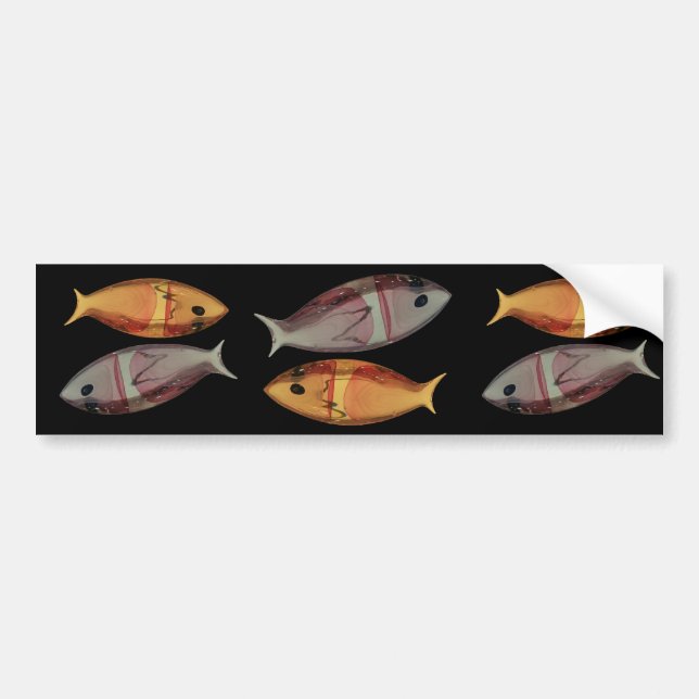 Venetian Murano Glass Fish Bumper Sticker (Front)