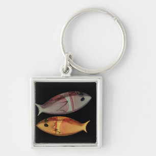 Venetian Murano Glass Fish Key Ring