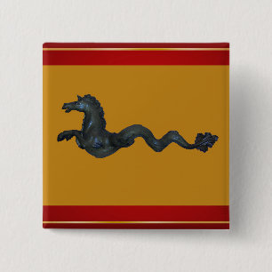 Venetian Murano Glass Horse 15 Cm Square Badge