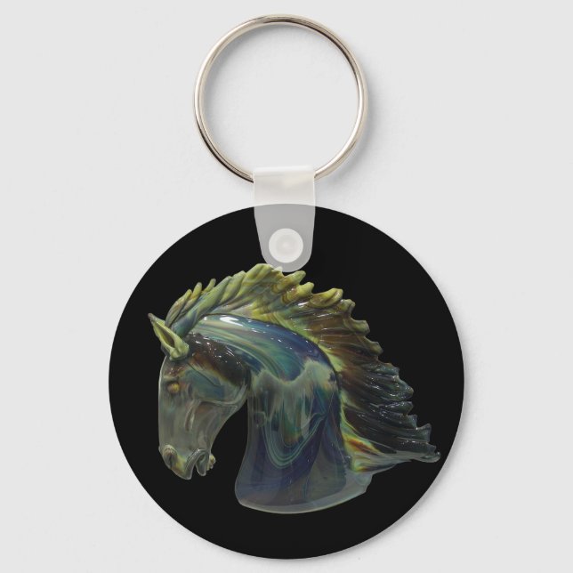 Venetian Murano Glass Horse Key Ring (Front)