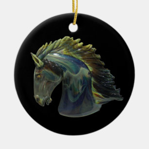 Venetian Murano Glass Horse Ornament