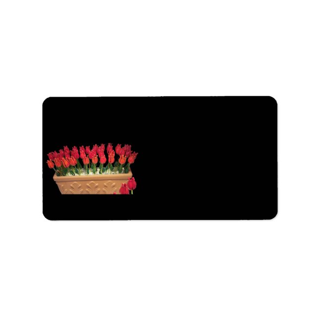Venetian Murano Glass Roses Address Label (Front)