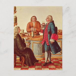 Venetian Noblemen in a Cafe Postcard