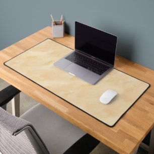 Venetian Plaster Warm Cream Wabi-Sabi Minimalist Desk Mat