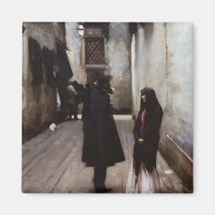 Venetian Street fine art painting John Sargent Magnet