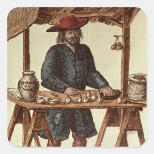Venetian Tobacco Vendor Square Sticker
