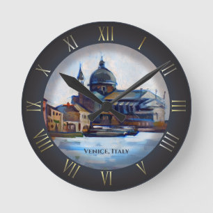 Venetian Waterway Round Clock