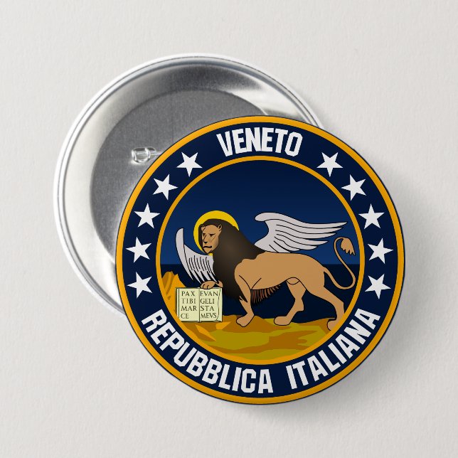 Veneto                                             7.5 cm round badge (Front & Back)