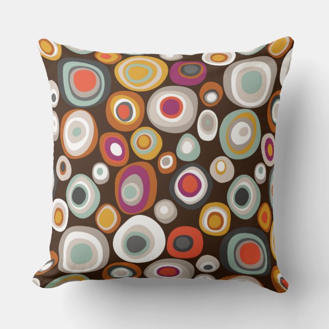 veneto boho spot chocolate cushion (Front)