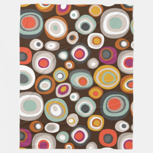 veneto boho spot chocolate fleece blanket