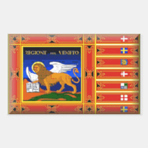 Veneto (Italy) Flag Rectangular Sticker