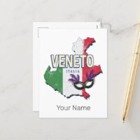 Veneto Italy Retro Region Map Vintage Souvenir