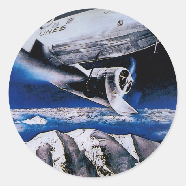 Venez En Suisse ~ Come to Switzerland Classic Round Sticker (Front)