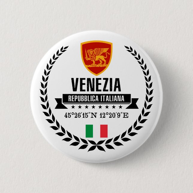 Venezia 6 Cm Round Badge (Front)