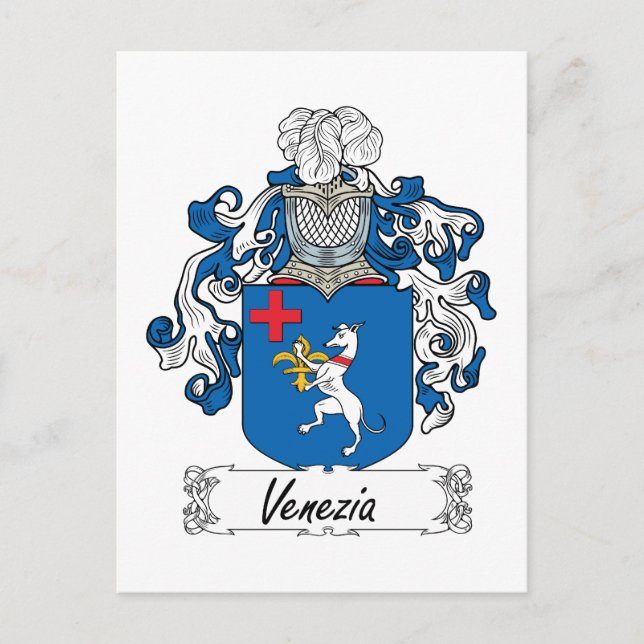 Venezia Family Crest Postcard (Front)