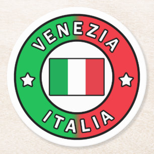 Venezia Italia Round Paper Coaster