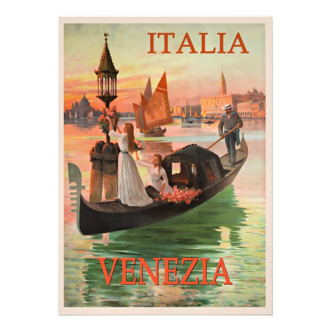 Venezia, Italia vintage travel poster, Photo Print (Front)