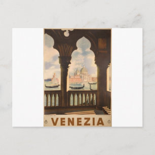 Venezia poster design postcard