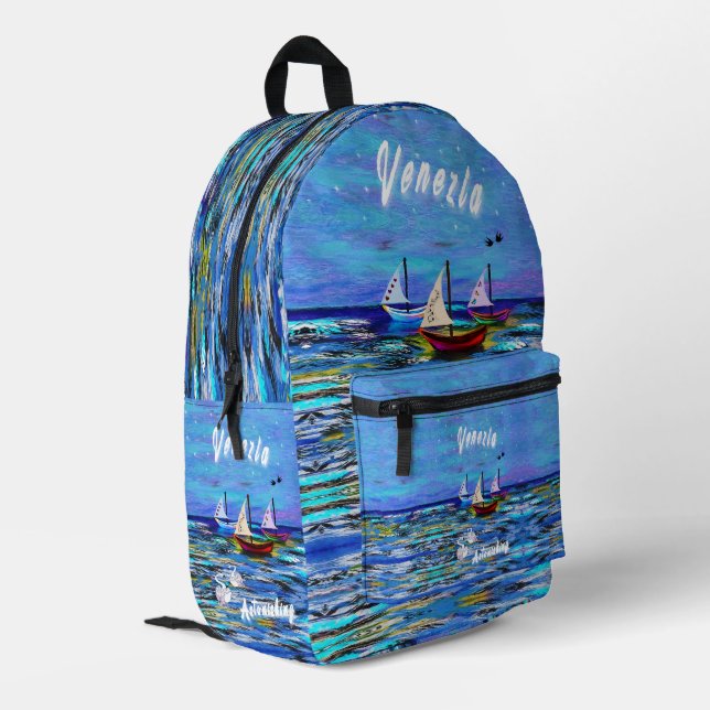 Venezia Printed Backpack (Back Corner Left)