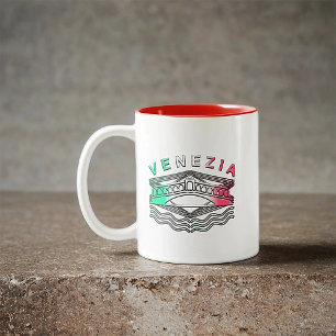 Venezia Rialto Bold Lines Two-Tone Coffee Mug