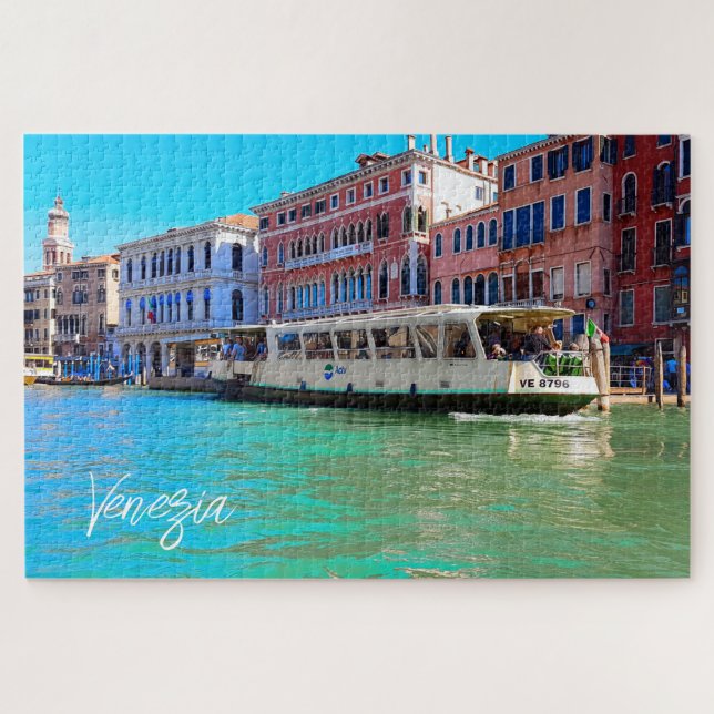 Venezia Venice Grand Canal Water Bus Jigsaw Puzzle (Horizontal)