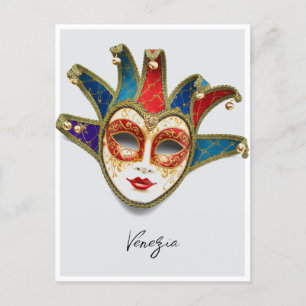 Venezia Venice Italy Carnival Mask Postcard