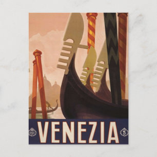 Venezia Venice Italy Europe Vintage Travel Postcard