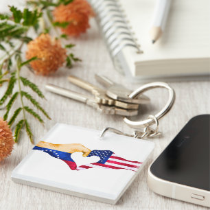 🇻 ❤️ 🇺 🇸 "Venezolano in the USA" Key Ring