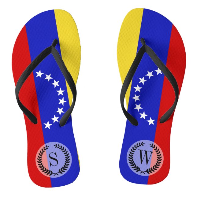 Venezuala Flag Thongs (Footbed)