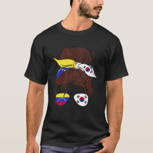 Venezuela and South Korea Mix Half Venezuelan half T-Shirt