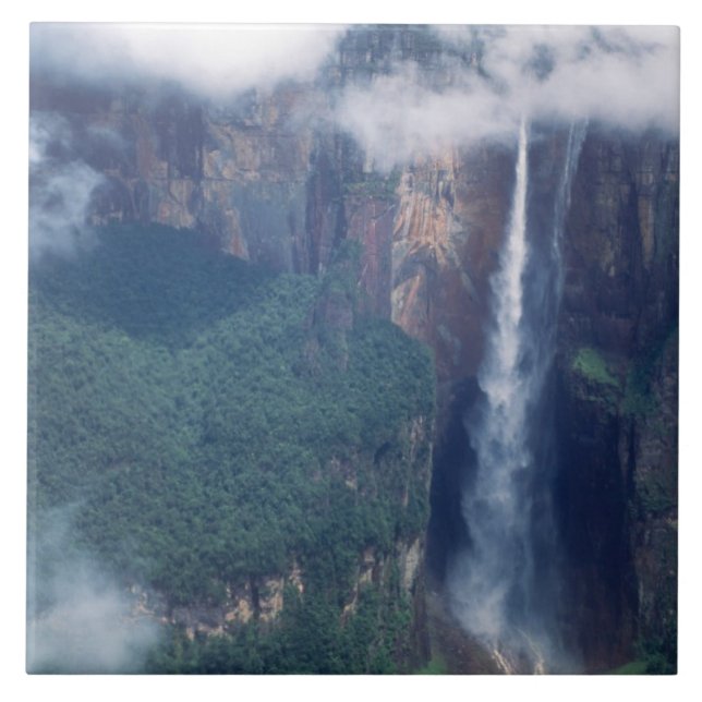 Venezuela, Angel Falls, Canaima National Park Ceramic Tile (Front)