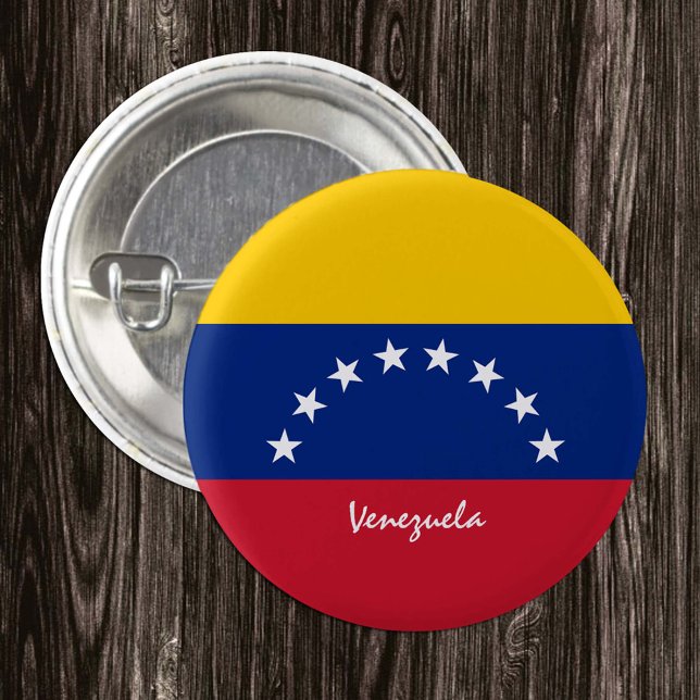 Venezuela button, patriotic Venezuelan Flag 3 Cm Round Badge (Creator Uploaded)